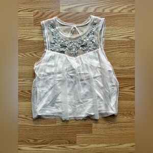 Hollister Babydoll Layered Tank Top L Pink Embroidered BNWT